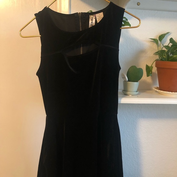 Velvet Black Mini Dress - Picture 1 of 2